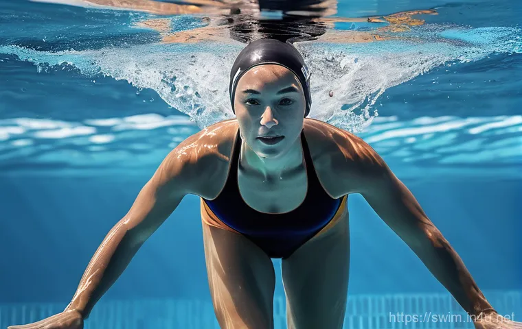 평영과 접영의 차이점 - Image Prompt 1: Graceful Breaststroke in Motion** 평영과 접영의 차이점 - Image Prompt 1: Graceful Breaststroke in Motion**